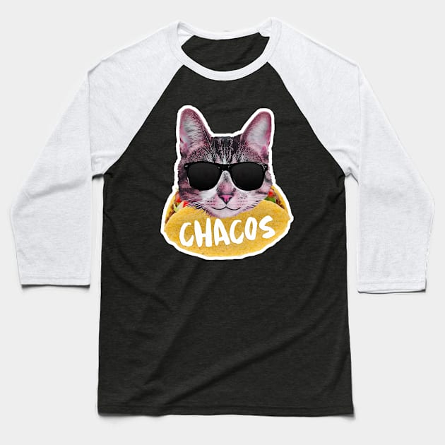 Cat tacos Baseball T-Shirt by Mr Youpla